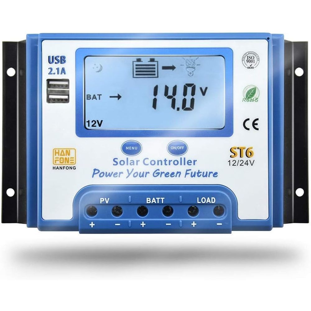 Charge Controller Solar - Regulator ładowania solarnego 60A 12V/24V z