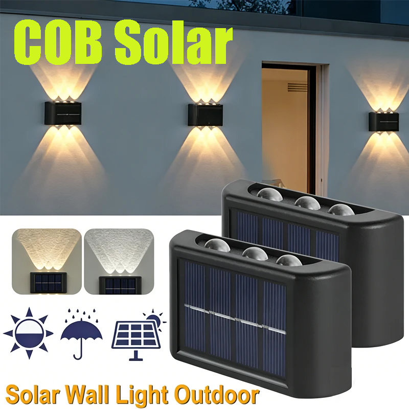 Solar Lamp - Zewnętrzna lampa solarna COB, wodoodporna, oświetlenie